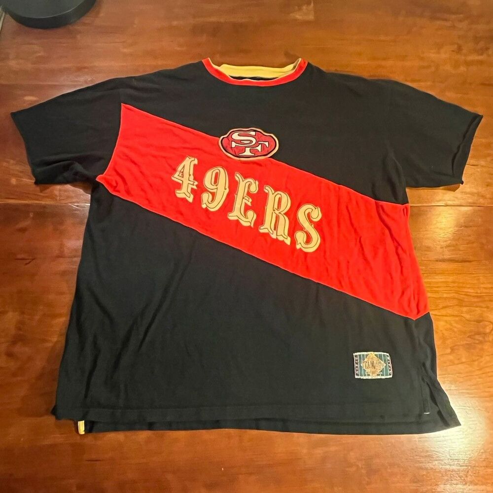 Vintage San Francisco 49ers NFL Football Shirt XL Black Red Classic Team Mirage